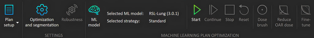 RayStation&reg; deep learning planning interface.